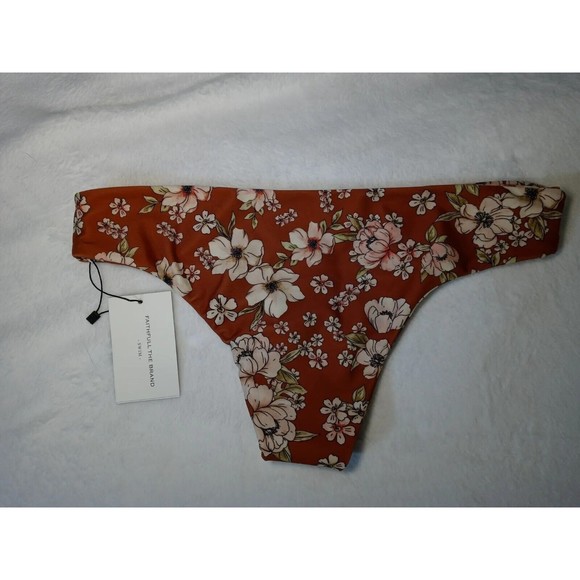 Faithfull The Brand Cara Bikini Bottom Cecil Rose Floral Print Size 8 NWT - Picture 4 of 6